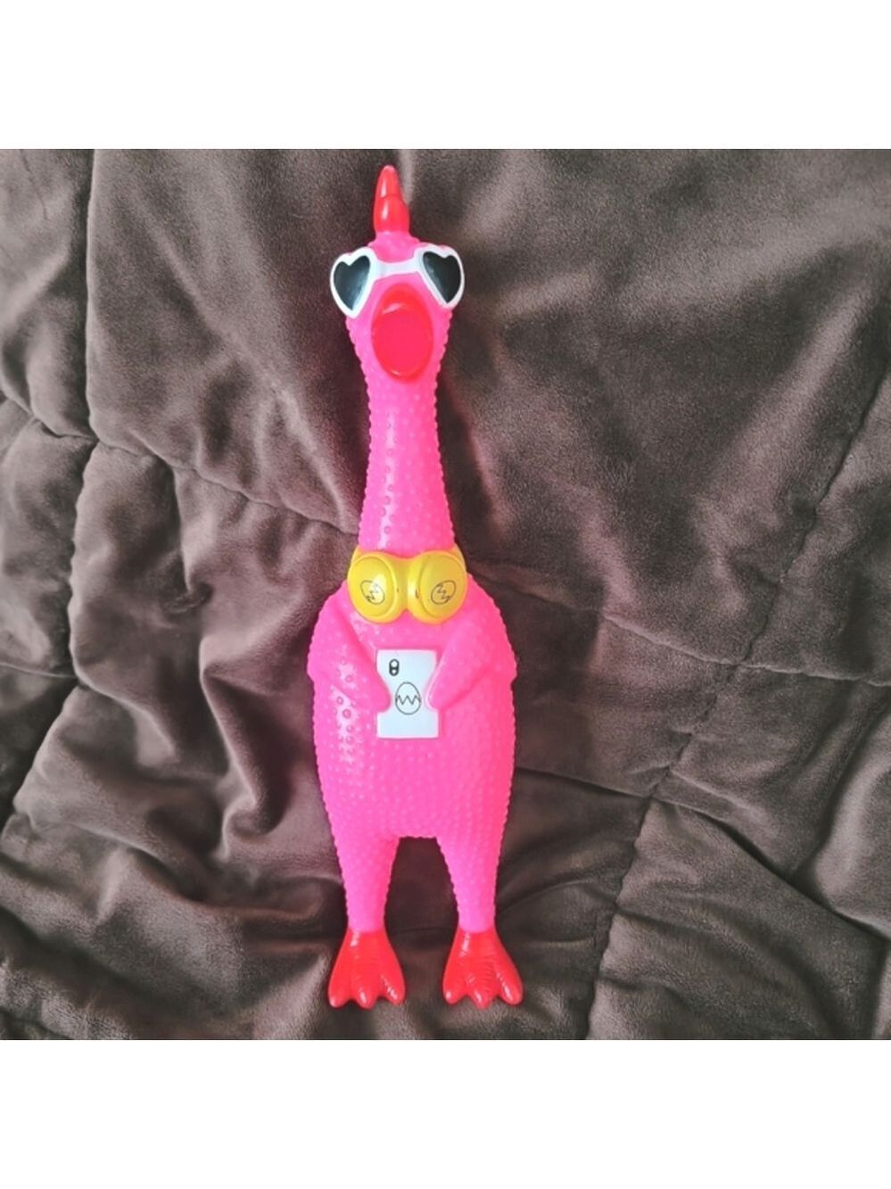 Chicken Toy Rubber Squawking Chicken Stress Relief